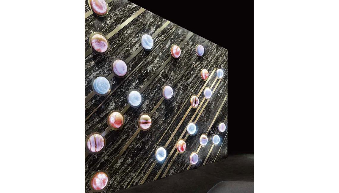 cabochon 裝飾大理石墻