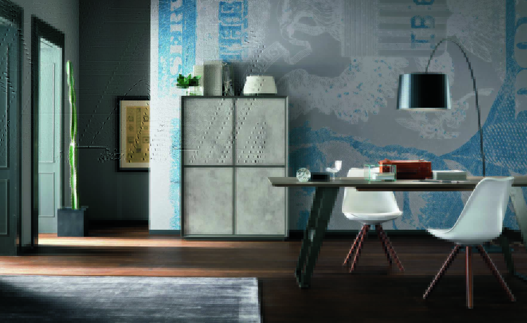 ALTACORTETable Barcellona Grigio Shabby 長餐桌