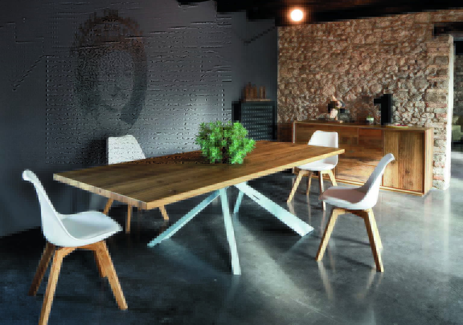 ALTACORTETable Parigi distressed oak 長餐桌