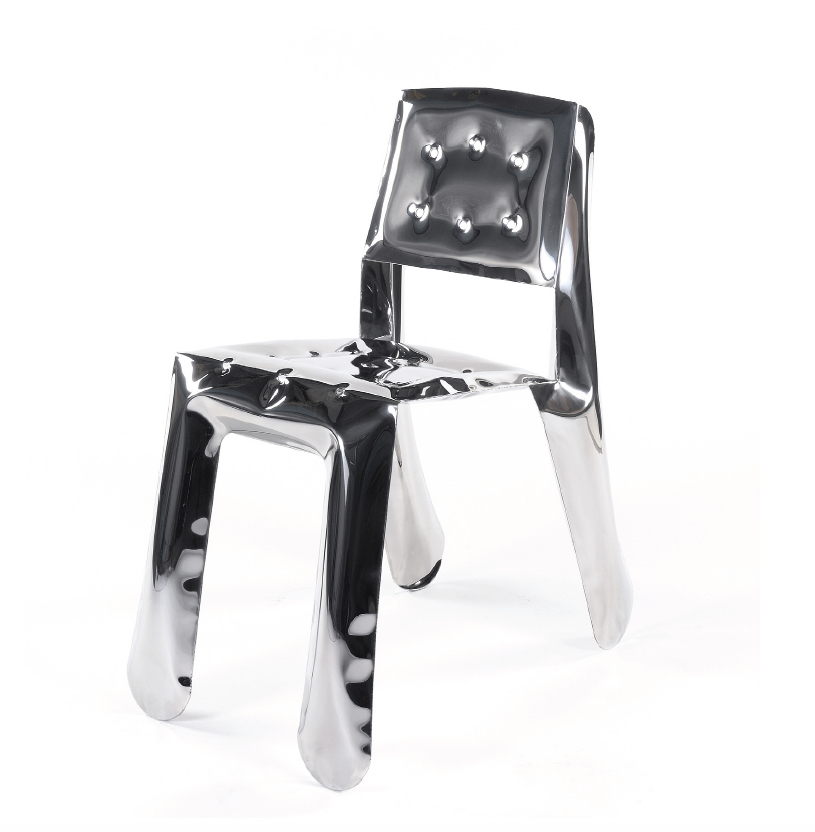 zietaChippensteel 0.5不銹鋼鏡面餅干椅