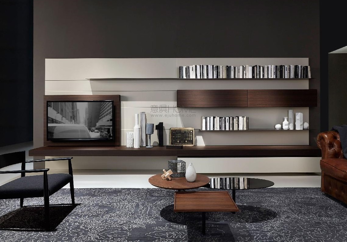 porro深色系現(xiàn)代書房